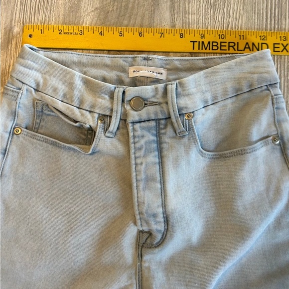Good American Good Leg Skinny Jeans Women's Tag=2/26 Actual=24x28" In Light Wash - Picture 9 of 12